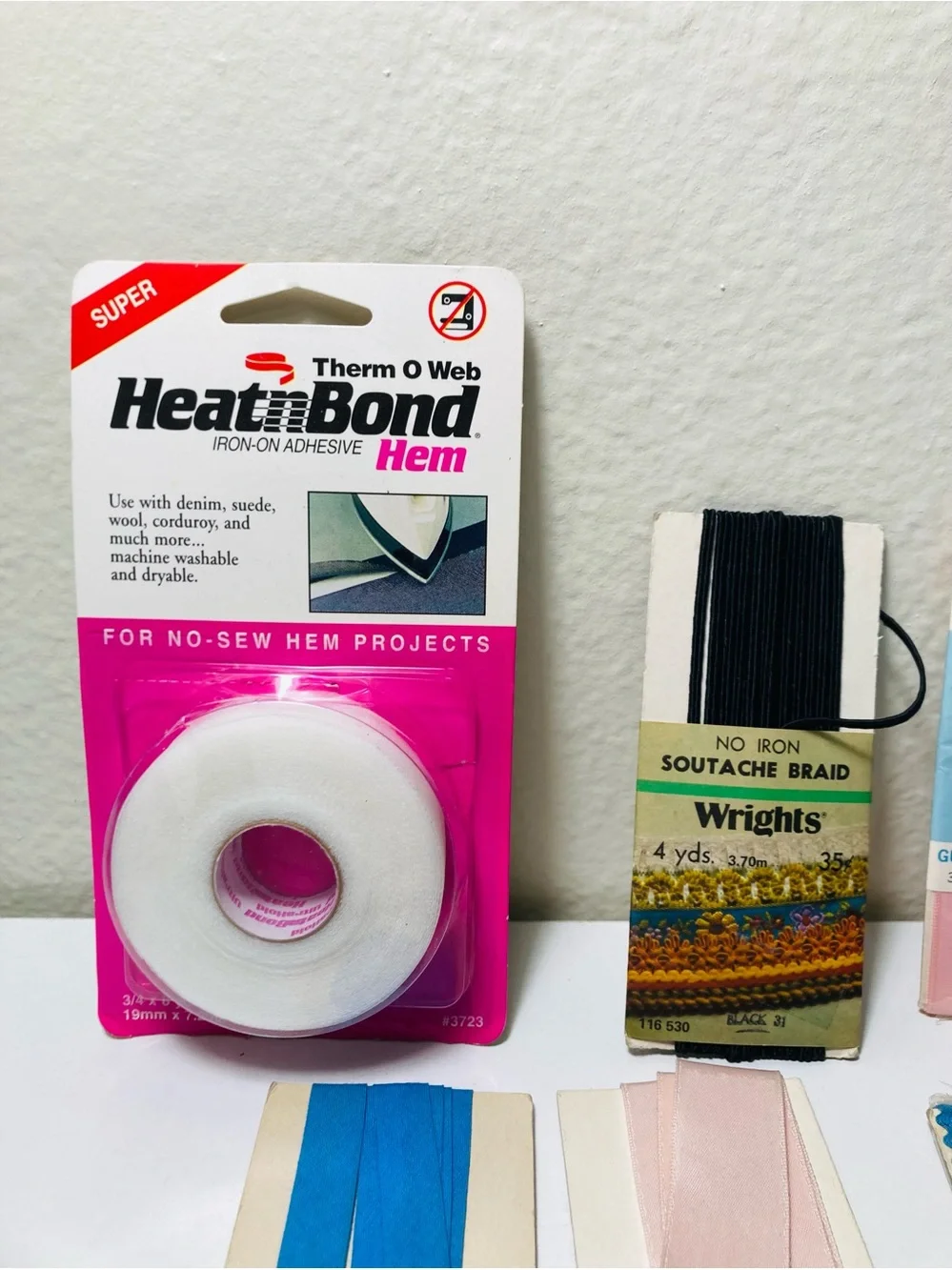 Vintage Assorted Sewing Hems and Bias Tape Bundle - Blue, Pink, Red, White